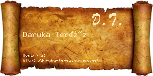 Daruka Teréz névjegykártya